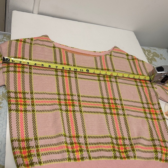 Maeve  Anthropologie Plaid Pink Sweater - Picture 12 of 12